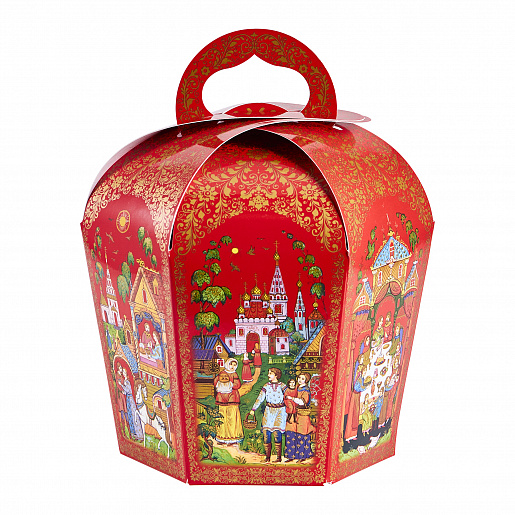 Коробка для кулича (d134хh170мм) "Палех красный" Коробка для кулича (d134хh170мм) "Палех красный"