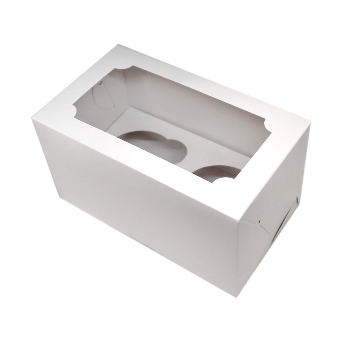 Упаковка белая 160x100x100мм, на 2 капкейка