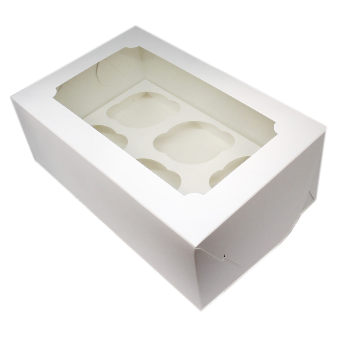 Упаковка белая 250x170x100мм, на 6 капкейков