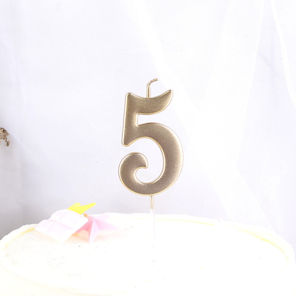 Свеча для торта "Цифра 5" Шампанское 5,5см